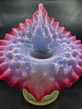 Vaseline Glass Jack In The Pulpit Vase